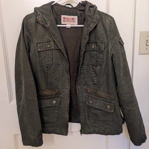 Army green utility jacket